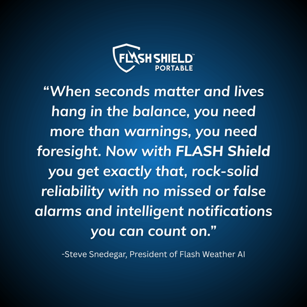 Flash Shield™ Portable The New Standard in Outdoor Weather